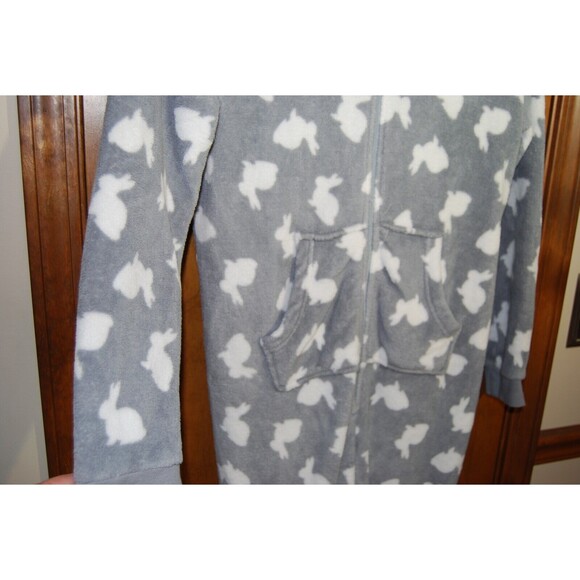 Forever 21 Plush Bunny Pajama One Piece in Grey Women's Size Medium EUC - Picture 2 of 6